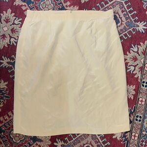Joan Leslie Silk Butter Yellow Vintage Pencil Skirt